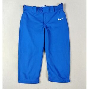 Nike Softball Pants Girls Medium Blue Cropped Nike AV6882-493 Activewear Stretch